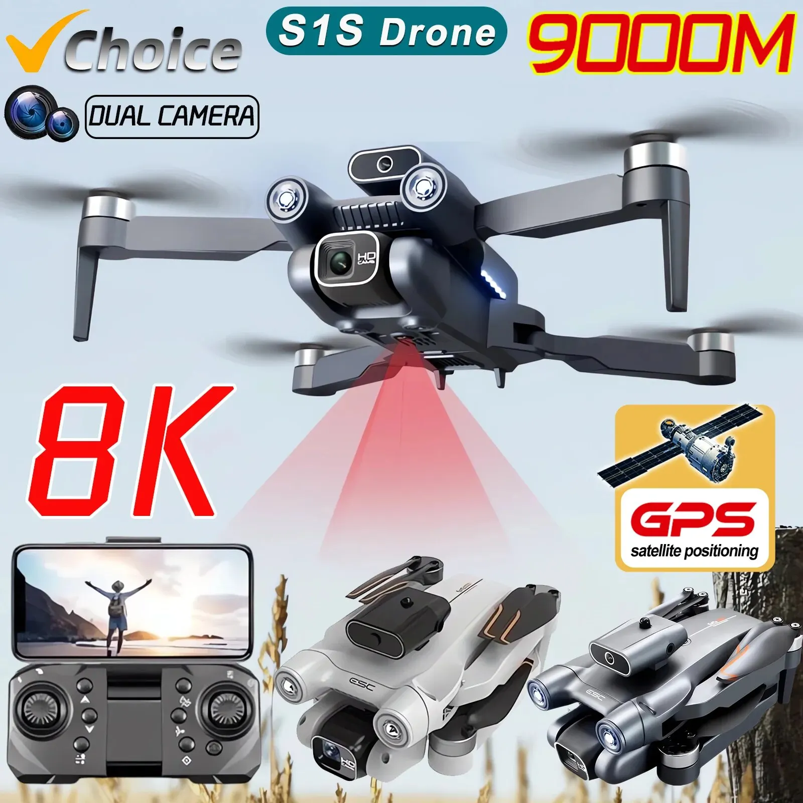 Yeni S1S 5G GPS Drone kamera 8 - Drone Surveying incelemesi ve fiyatı